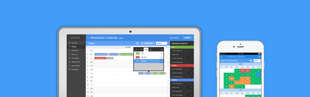 personeelsplanning in een online planningstool